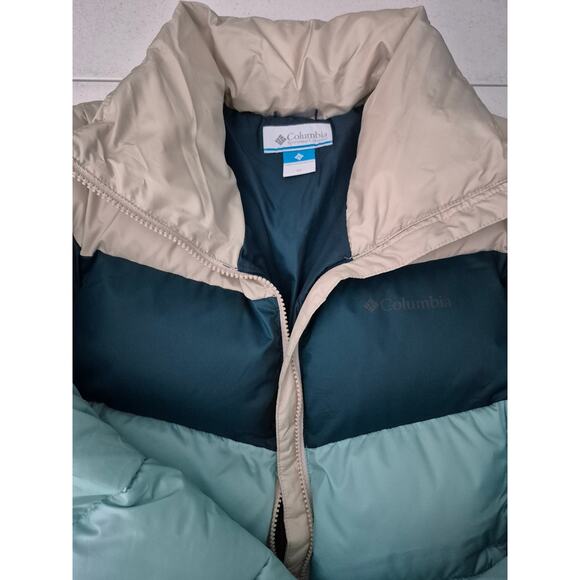 Columbia Women's Size XS Puffect Jacket Warm Winter Blue Cream - Picture 5 of 8